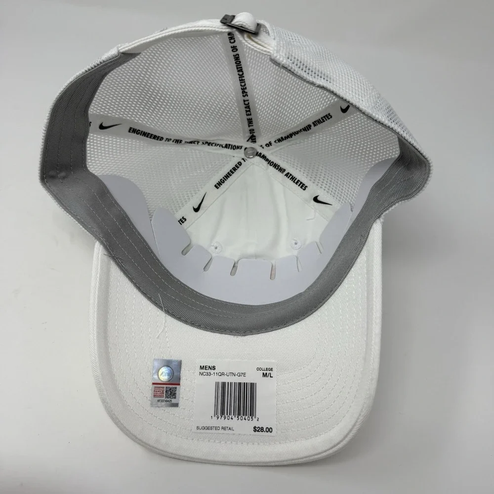 Nike Tennessee Volunteers Hat Adult M/L White Mesh Adjustable Strapback Club Cap